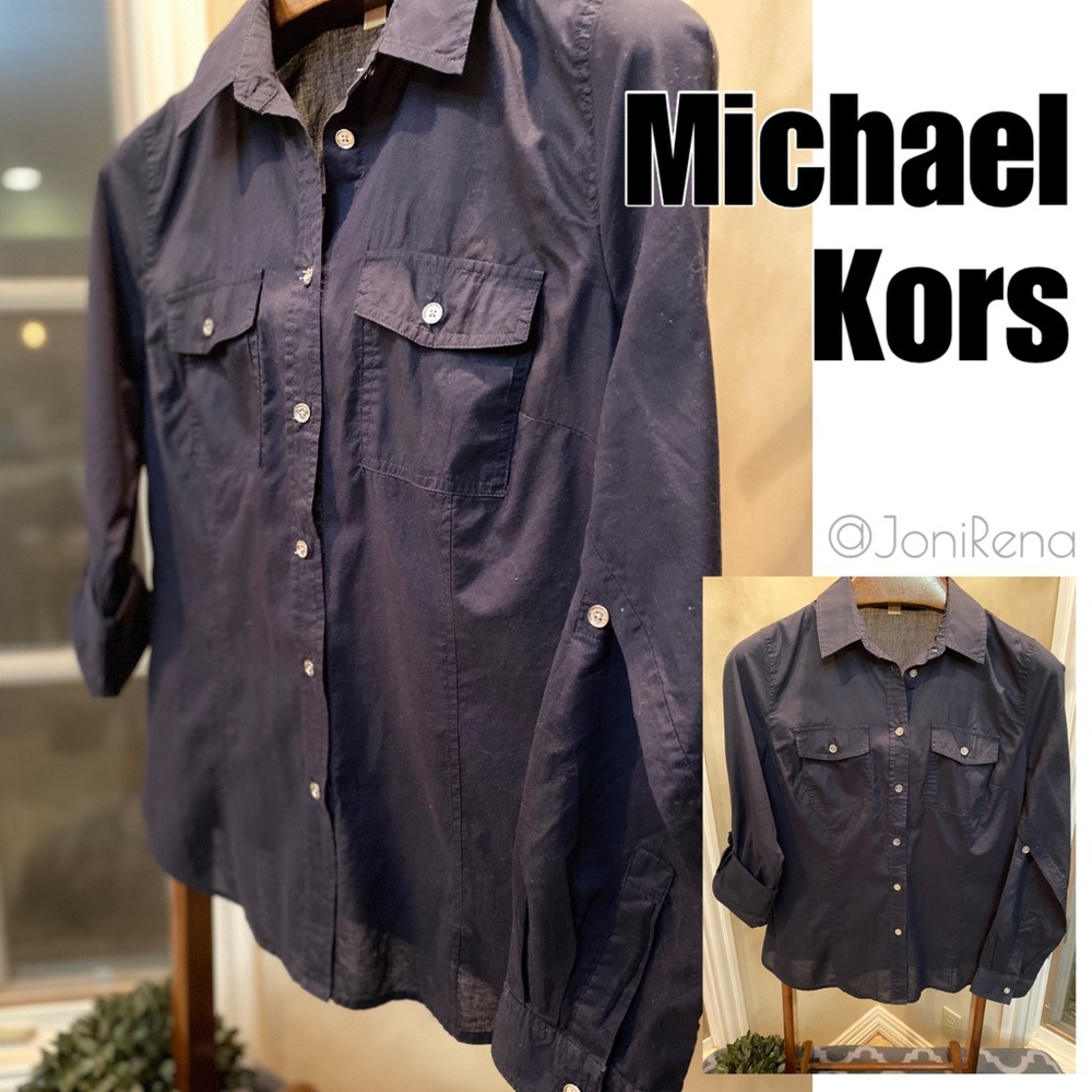 🎀 MK Button Up Top | Michael Kors Blouse SIZE L🎀